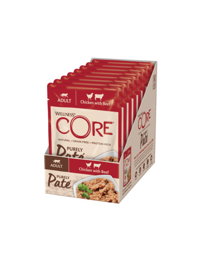 Wellness Core – Paté Chat Adulte Poulet & Bœuf 8x85g