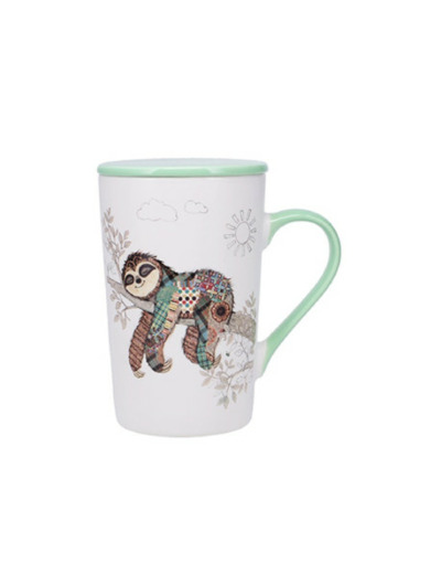 Tisanière en porcelaine - motif paresseux