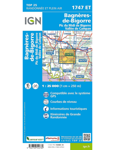 1747ET BAGNERES-DE-BIGORRE PIC DU MIDI DE BIGORRE VALLEE DE CAMPAN