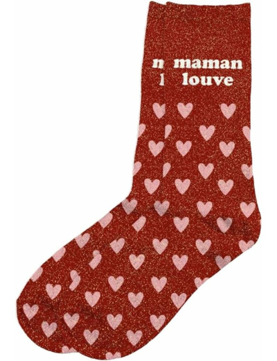 Chaussettes à paillettes Maman louve
