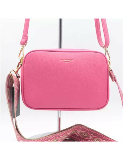 P426- Sac 3 poches Flora&Co (fuchsia)