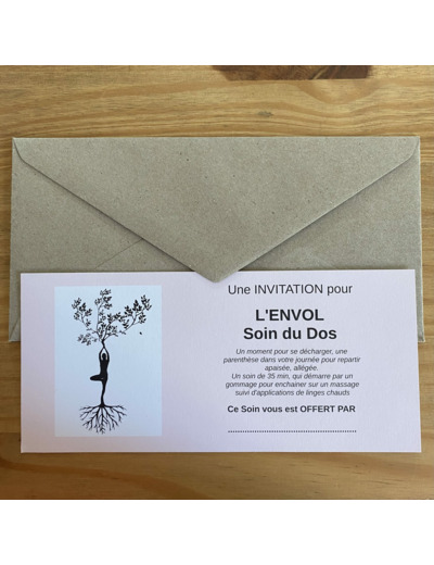 CARTE CADEAU - Soin du Dos "L'ENVOL"