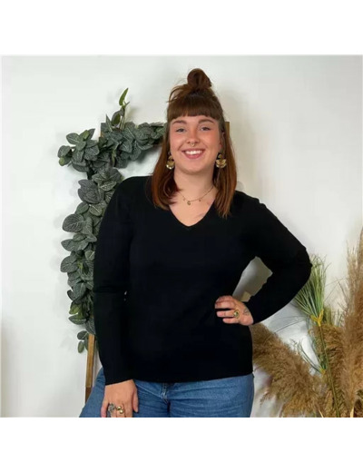 Y250- Pull Laine Cachemire "Tricotonic" (les T44&48) (noir)