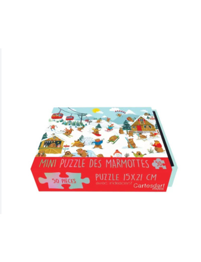 Puzzle Mini Cartesdart Marmottes