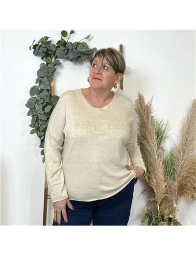 K812- Pull Etoile (Tu) 🇮🇹 (beige)