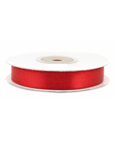 Ruban satin rouge 250 largeur 12 mm