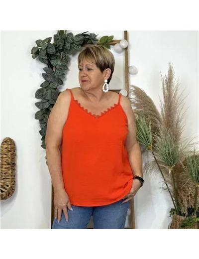 Z160- Débardeur Christy (T44-T52) (orange)