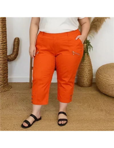 T541- Pantacourt stretch uni JST (T38-T52) (orange)