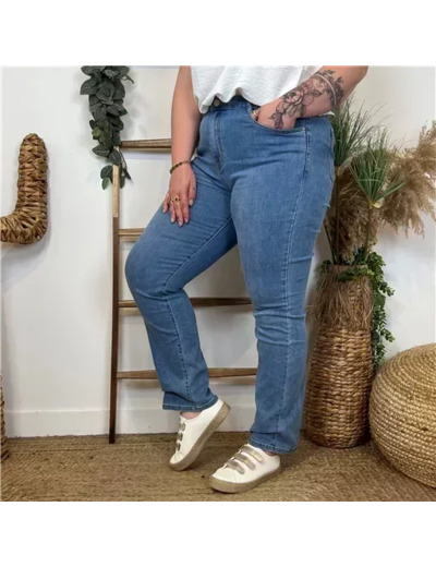 N498- Jean Droit Voggo (T42-T50) (denim clair)