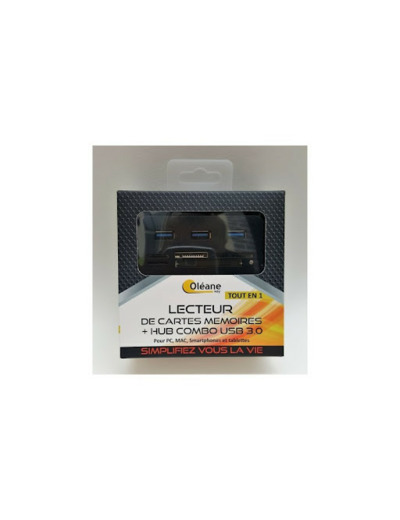 Lecteur externe de carte mémoire + HUB USB 3.0