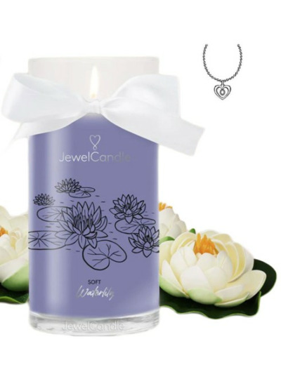 JewelCandle Bougie Bijou Collier Soft water lily