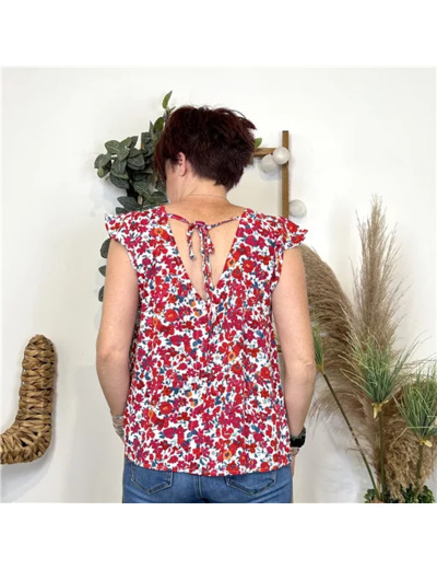 L056- Top Maëlle (T34/36-T38/40) (rouge)