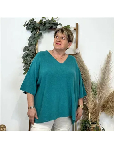 Z125- Pull loose Crop-Top (Gt) 🇮🇹 (vert émeraude)