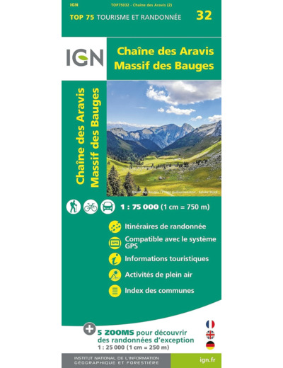 TOP75032 CHAINE DES ARAVIS MASSIF DES BAUGES