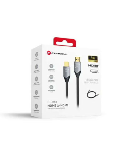 FORCELL Câble HDMI 2.1 Cafule 8K 60Hz / 4K 120Hz - 48 Gbps (1m/2m/3m/5m)