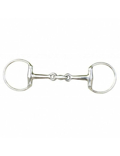 HKM - Mors double brisure en inox - 16 mm - 11,5cm