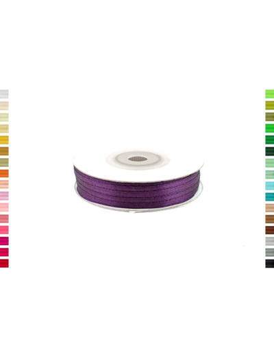 Ruban satin aubergine 290 Largeur 3 mm