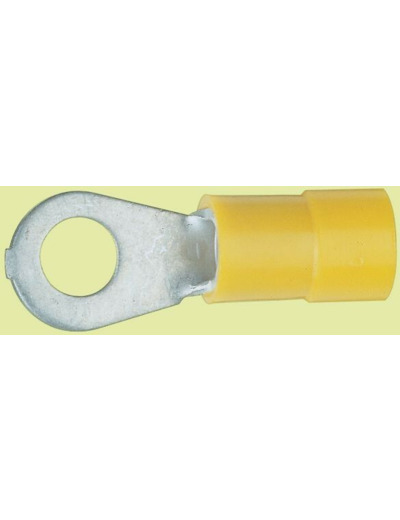 Klauke - 50 Cosses pré-isolée jaune à plage ronde section 4 à 6mm² bornage M5