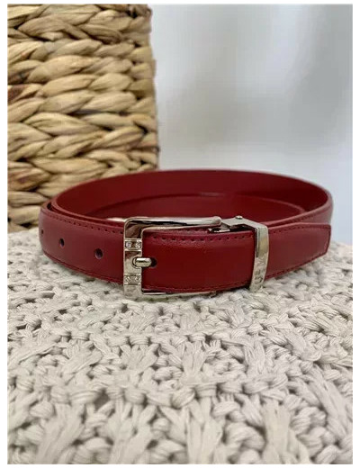 V699- Ceinture sécable Fine 2.2cm (bordeaux)