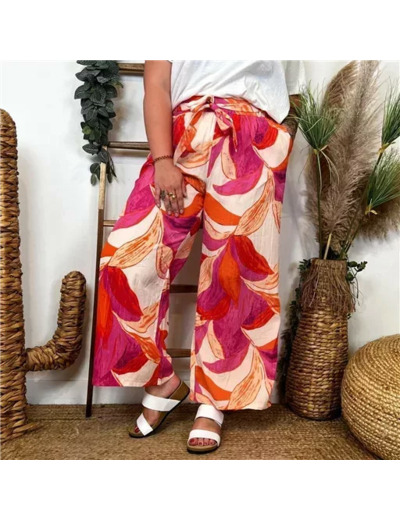 LK988- Pantalon Palazzo By One (T40-T48) (fuchsia)