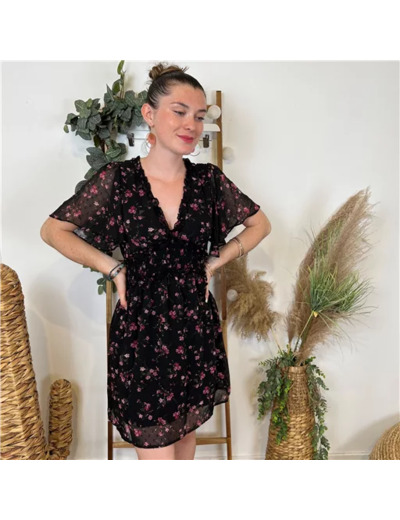 M370- Robe voilage By.One (T34/36-T38/40) (noir)