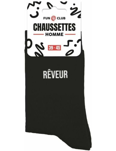 Chaussettes noires homme rêveur
