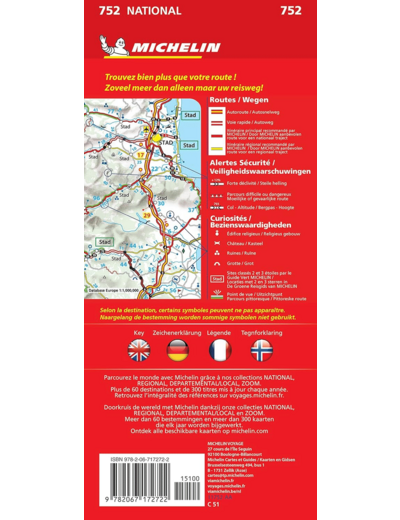 CARTE NATIONALE NORVEGE / NOORWEGEN