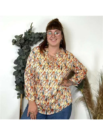 Z793- Blouse Christy Satinée (T44-T52) (orange)