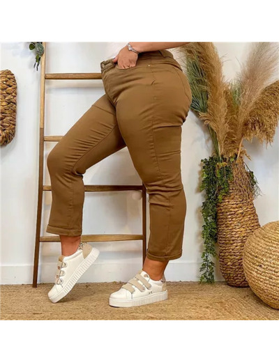M986- Jean 7/8ème Voggo (T42-T50) (taupe)