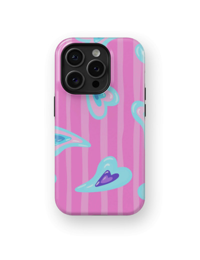 Gloss Hearts | Coque de téléphone 3D 2en1 Ultra-résistante