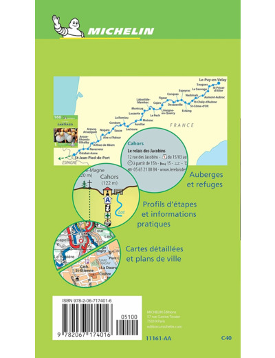 CARTE CHEMINS DE COMPOSTELLE / LE PUY-EN-VELAY - ST-JEAN-PIED-DE-PORT
