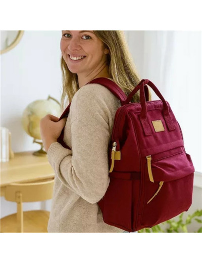 P401- Sac à dos Medium Flora & Co (bordeaux)