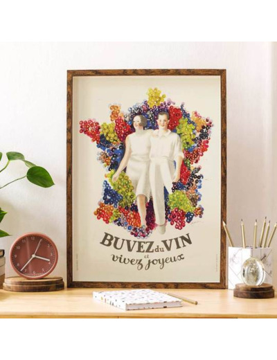 Affiche Buvez du vin et vivez joyeux