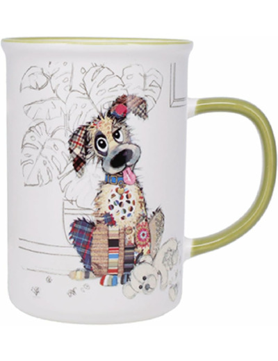 KIUB Grand mug avec des animaux - motif chien gentil - matière porcelaine fine - contenance 360ML