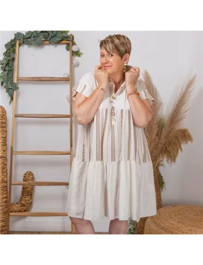 K291- Robe Bohême (Tu) 🇮🇹 (beige)