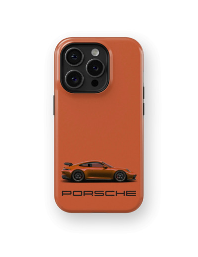 Orange Porsche | Coque de téléphone 3D 2en1 Ultra-résistante