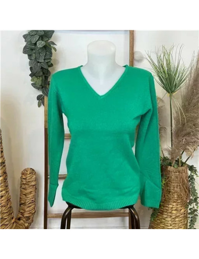 Y249-Tricotonic Col V les T38 & 42 (vert brésil)