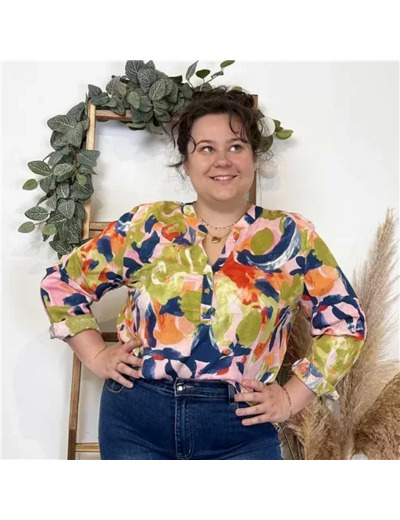 Z770- Tunique « Aquarelle » (T44-T52) (marine)