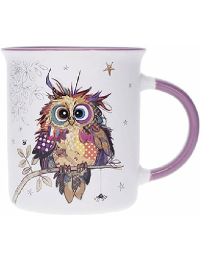 Kiub Mug avec des animaux - motif chouette des bois - matière porcelaine fine - contenance 320ML