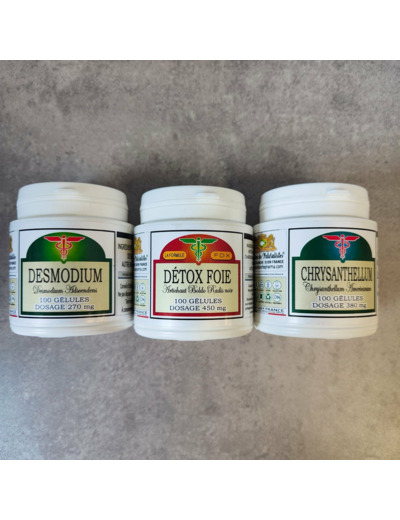 Pack Desmodium / Détox Foie / Chrysanthellum - 3 x 100 Gélules