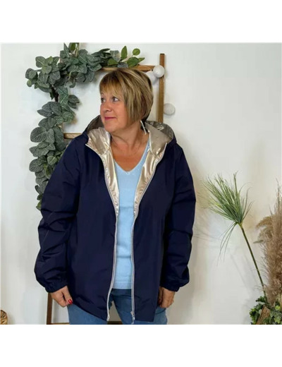 K015- Imper réversible court (T40-T50) (marine)