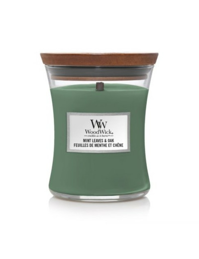 WoodWick Moyenne Jarre Feuilles de menthe et chêne