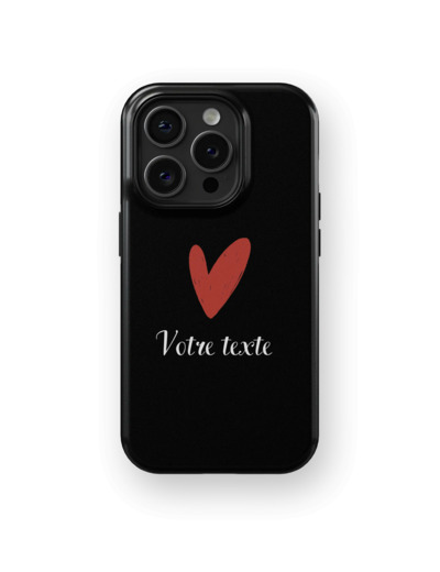 Signature Love - Black | Coque de téléphone 3D 2en1 Ultra-résistante