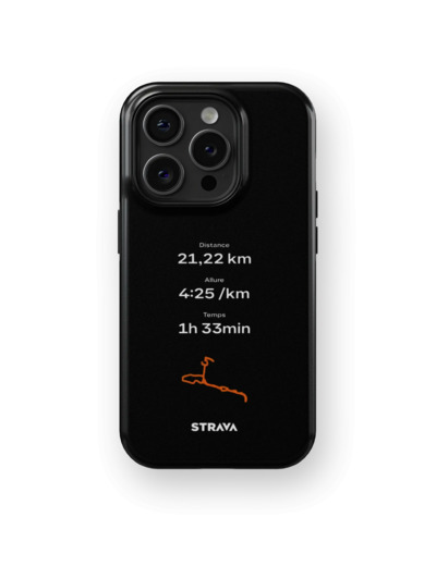 Mon Run Strava - Noir | Coque 3D 2en1 Ultra-résistante