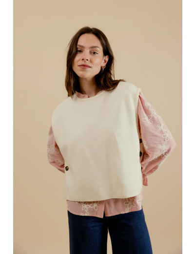Oscar - Pull sans manches beige