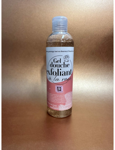 Gel douche exfoliant à la rose (250ml)