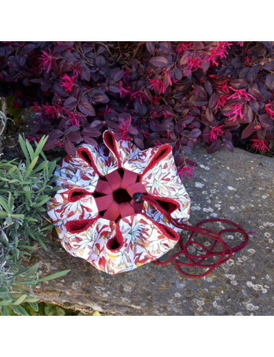 Tapis pieds au sec - Fleurs rouges