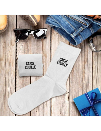 Chaussettes homme blanches - Casse Couille