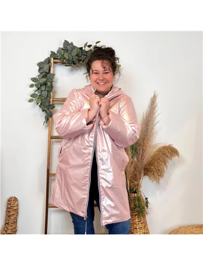 K402- Imper réversible (T42-T50) (rose pâle)