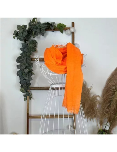 Y510– Foulard uni froissé (orange)